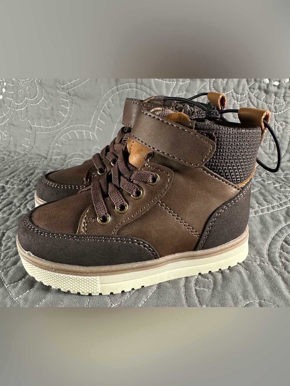 Thereabouts Toddler Boys Brown Lil Asher Flat Heel Boots NWT Size Toddler 6
